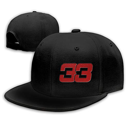 GRHTM Max Verstappen 33 Hat Flat Bill Cap Snapback Hat Baseball Cap Hip Hop Hat Trucker Cap Black