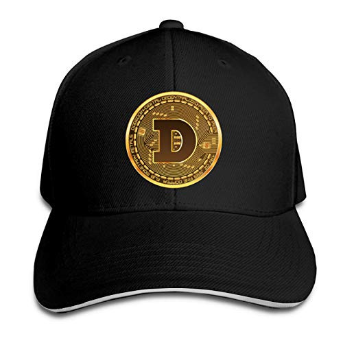 Gold Dogecoin Dad Hat Baseball Cap Sandwich Cap Adjustable Trucker Caps