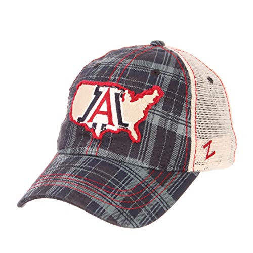 Zephyr Arizona Wildcats Old Glory Mesh Snapback Cap - NCAA- Adjustable Trucker Baseball Hat