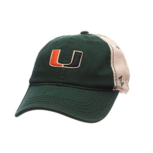 Miami Hurricanes Summertime Adjustable Snapback Cap - NCAA Trucker Mesh- One Size Baseball Hat