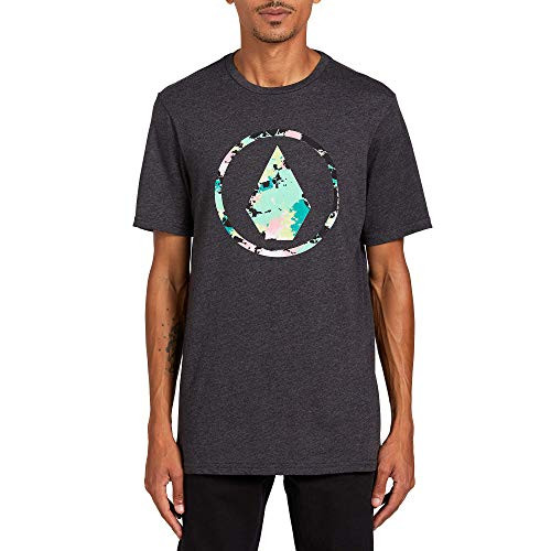 Volcom Men's Infillion Short Sleeve Tee Shirt- Heather black- X-Large