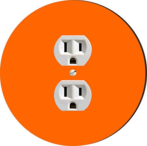 Sam Sandor - Orange Design - Round Light Switch Plate Cover - Outlet Cover
