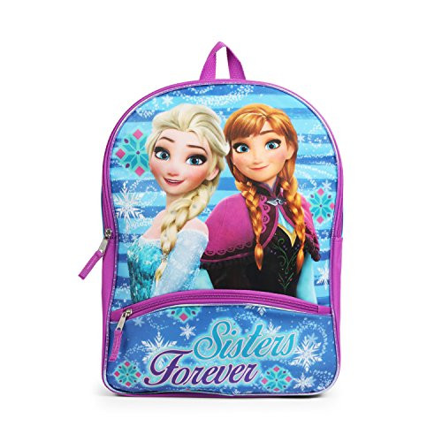 Disney Frozen Elsa and Anna Purple 16 Inch Backpack School Bag Disney Frozen Elsa and Anna Purple 16 Inch Backpack School Bag