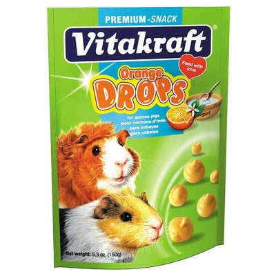 Vitakraft Drops with Orange for Guinea Pigs 5.3 oz - Pack of 3