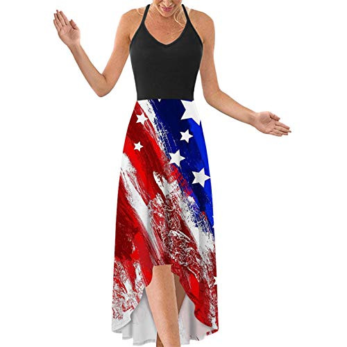 ONHUON Spring Dresses for Women-Women's Sleeveless Print Loose Plain Long Maxi Dress Casual Summer Party Dress with Pockets ONHUON Spring Dresses for Women-Women's Sleeveless Print Loose Plain Long Maxi Dress Casual Summer Party Dress with Pockets