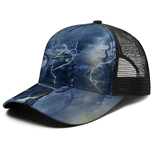LHSKHEK Unisex Dad Hats Cap Trucker Caps Mortal Kombat Raiden Character Blue Best Adjustable Snapback Baseball Hat