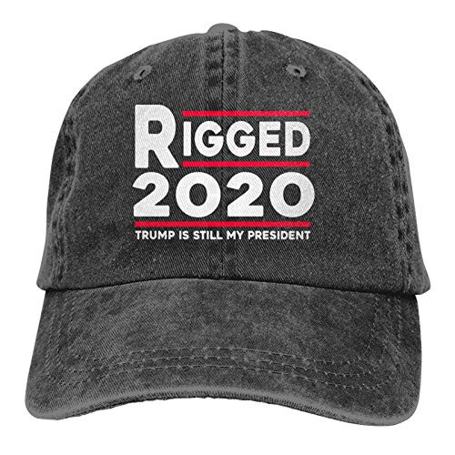 Rigged 2020 Election Trump is Still My President Unisex Classic Vintage Washed Denim Hat Adjustable Dad Baseball Cap