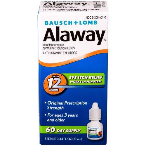 Bauch  and  Lomb Alaway Eye Itch Relief Drops -Pack of 2-