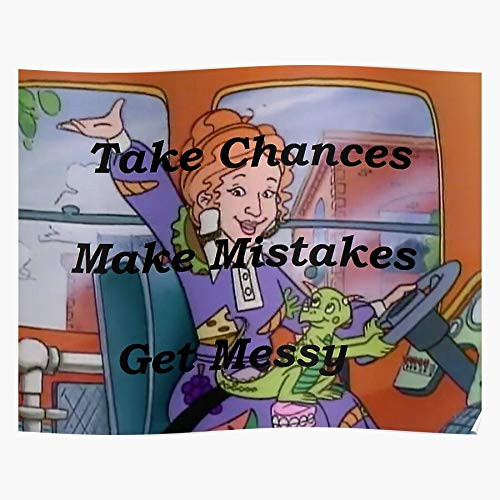 9Smartdesign School Ms Magic Bus Frizzle Impressive and Trendy Poster Print Decor Wall or Desk Mount Options