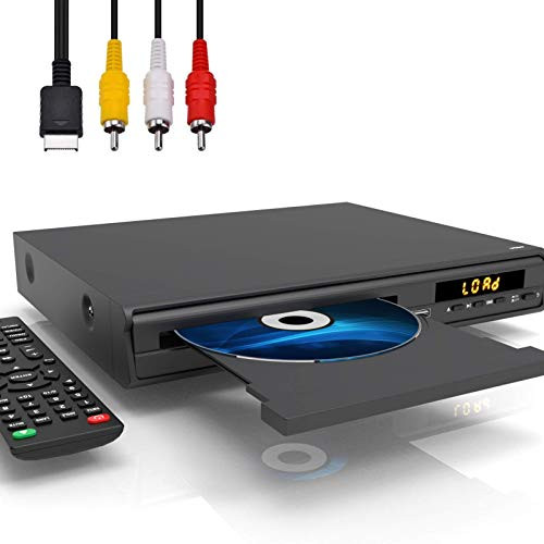 DVD Player for TV-All Region Free CD/DVD Player with HDMI/AV Output-Supports Mic Input/Karaoke-USB Input-Contains HDMI/AV Cables for NTSC/PAL DVD Players-Full Function Remote Control for DVD Player