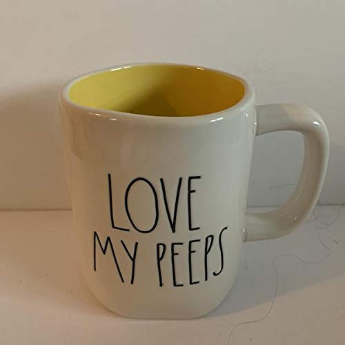 Rae Dunn LOVE MY PEEPS Easter Mug - Yellow interior - Ceramic - very rare Rae Dunn LOVE MY PEEPS Easter Mug - Yellow interior - Ceramic - very rare