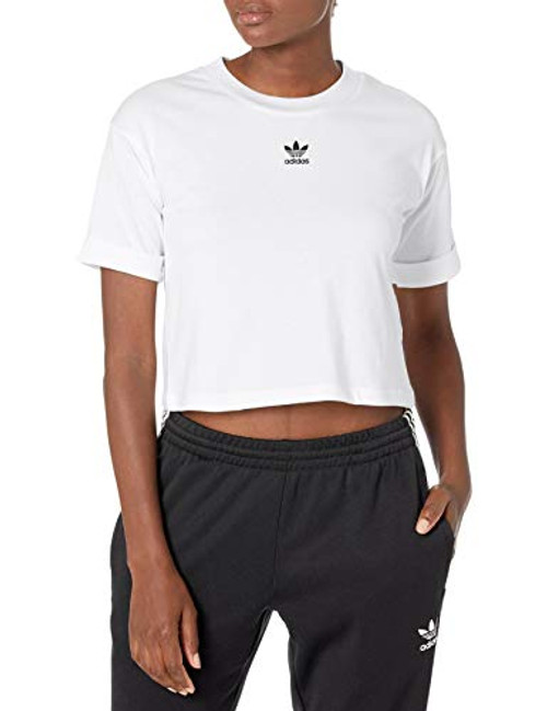 adidas Originals-womens-Crop Top-White-Small