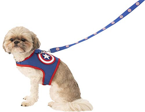 Rubies Marvel Classic Universe Captain America Pet Leash and Harness- Small