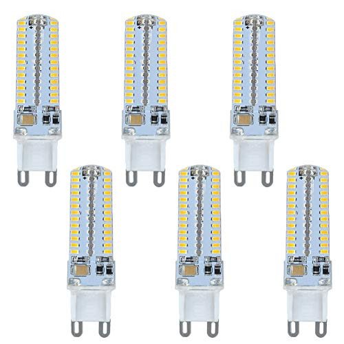 Lxcom Lighting G9 LED Bulb 6 Pack 5W LED Light Bulbs 45W Halogen Equivalent Daylight White 6000K Chandelier Light Bulbs 500LM G9 Base for Home Lighting- AC 110V Lxcom Lighting G9 LED Bulb 6 Pack 5W LED Light Bulbs 45W Halogen Equivalent Daylight White 6000K Chandelier Light Bulbs 500LM G9 Base for Home Lighting- AC 110V
