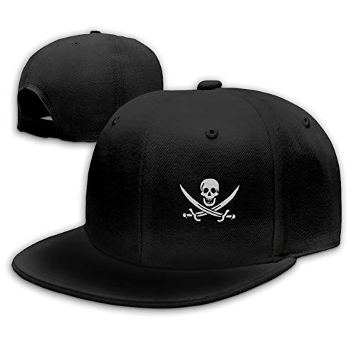 Jolly Roger Men's Hip Hop Dad Baseball Cap Unisex Classic Trucker Hat Black