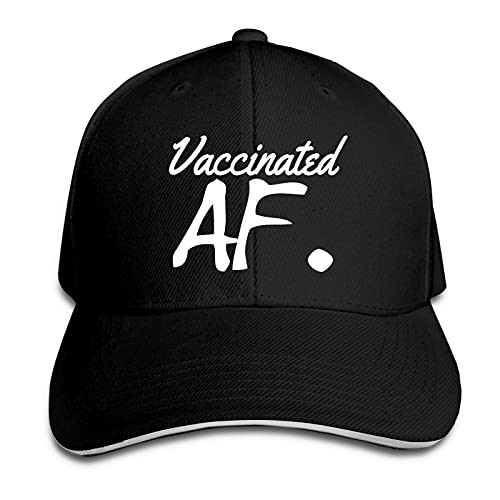 Vaccinated Af. Sandwich Cap Unisex Classic Baseball Cap Adjustable Leisure All-Match Caps Dad Hat Black