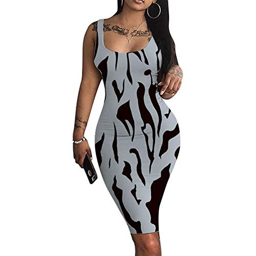 FNJJLU Women Dresses Summer Sleeveless Bodycon Tank Club Dress Basic Casual Midi Sundress FNJJLU Women Dresses Summer Sleeveless Bodycon Tank Club Dress Basic Casual Midi Sundress