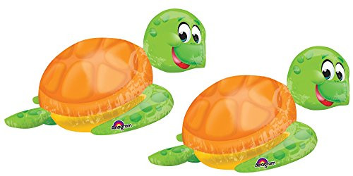 Set of 2 Jumbo Sea Turtle 31" Foil Party Balloons Set of 2 Jumbo Sea Turtle 31" Foil Party Balloons