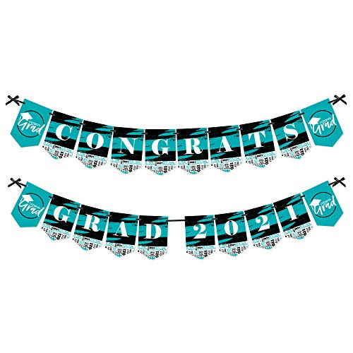 Big Dot of Happiness Teal Grad - Best is Yet to Come - Turquoise Graduation Party Bunting Banner - Party Decorations - Congrats Grad 2021