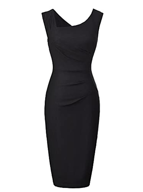 Belle Poque Women's Sexy V-Neck V-Back Cocktail Party Pencil Dress Black Size L Belle Poque Women's Sexy V-Neck V-Back Cocktail Party Pencil Dress Black Size L