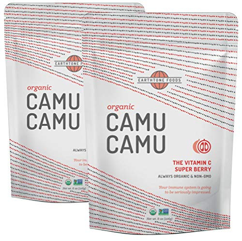 Camu Camu Powder Organic | Premium Peruvian USDA  and  Paleo Certified Raw Camu Berry - Natural Vitamin C- 16 Ounces -2 x 8-