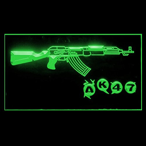 220047 AK47 Kalashnikov Airsoft Weapon Machine Display LED Light Neon Sign