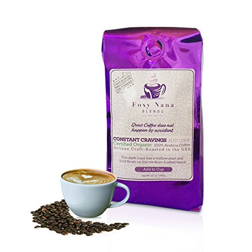 Organic Coffee Ground Dark Roast - Constant Cravings Medium Dark Roast Organic Fair Trade Certified Dark Roast Coffee | Artisan Craft Roasted 100% Arabica Coffee | 12 Oz Organic Coffee Ground Dark Roast - Constant Cravings Medium Dark Roast Organic Fair Trade Certified Dark Roast Coffee | Artisan Craft Roasted 100% Arabica Coffee | 12 Oz