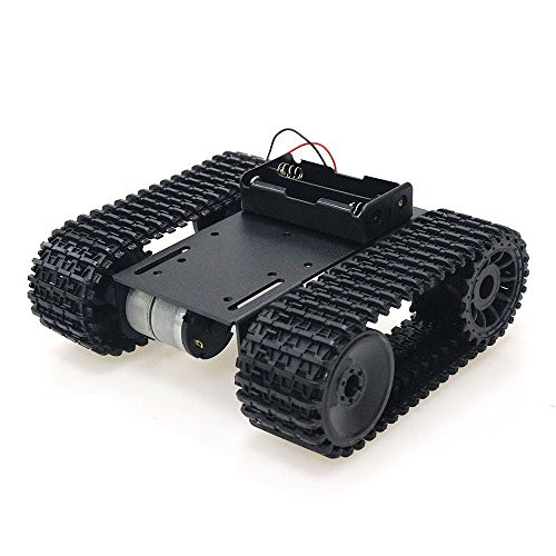 SZDoit Professional Smart Tracked Car Chassis- Remote Control Robot Tank Platform for Arduino / Raspberry pi / NodeMCU with High Torque DC Motor- DIY RC Crawler Caterpillar Steam Learning Kit