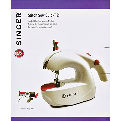 SINGER 01664 Stitch Sew Quick 2 Hand Held Mending Machine-White