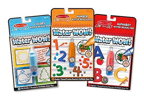 Melissa & Doug On the Go Water Wow! Reusable Water-Reveal Activity Pads,3-pk, Colors, Numbers, Alphabet Melissa & Doug On the Go Water Wow! Reusable Water-Reveal Activity Pads,3-pk, Colors, Numbers, Alphabet