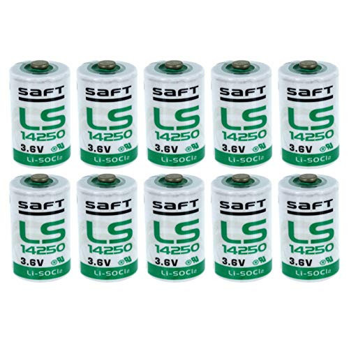 SAFT LS14250 LS 14250 C 1/2 AA 3.6v Lithium Battery 1200mAh High Capacity -10 of Pack-