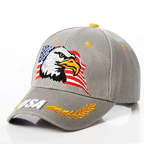 Adjustable Eagle Flag Patriotic USA Eagle and American Flag Baseball Cap 3D Embroidery Dad Hat