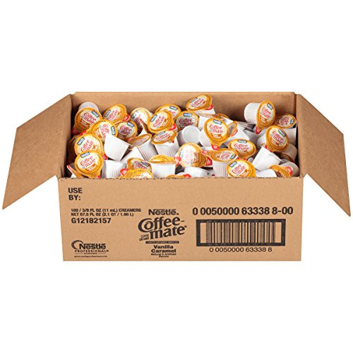 Nestle Coffee-mate Coffee Creamer, Vanilla Caramel, liquid creamer singles, Pack of 180 Nestle Coffee-mate Coffee Creamer, Vanilla Caramel, liquid creamer singles, Pack of 180
