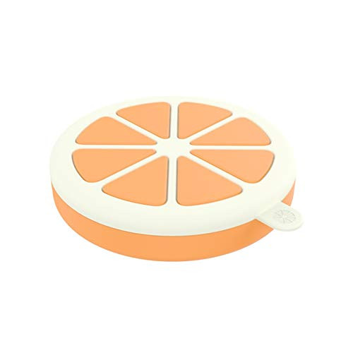 ZHHOOHAG Ice Lolly Moulds Silicone Ice Tray Homemade Ice Cream Maker Ice Mould Lemon Shape Kitchen Gadget Accessories Ice Box with Cover Ice Cream Mould -Color - Orange-