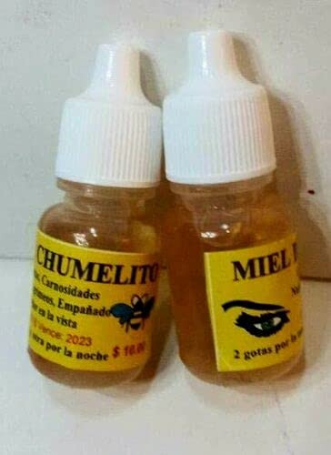 2 botellitas de Miel de chumel para Los ojos- El Mejor -Liquido Espeso-