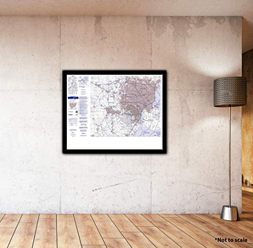 FAA Chart- VFR Helicopter Detroit HELDET -Current Edition-. Art Print Quality- Suitable for Framing. Current Edition Printed on Demand. Ships Rolled - Not Folded.