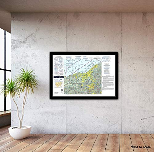 FAA Chart- VFR TAC Cleveland TCLE -Current Edition-. Art Print Quality- Suitable for Framing. Current Edition Printed on Demand. Ships Rolled - Not Folded.