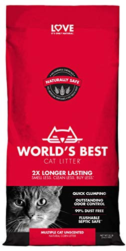 WORLD'S BEST CAT LITTER Multiple Cat Unscented- 32-Pounds