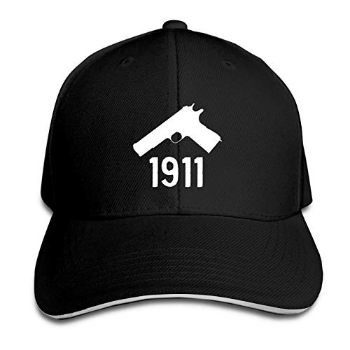 1911 Gun Unisex Adjustable Sandwich Hat Baseball Hat Dad Hat Casquette Hat Black