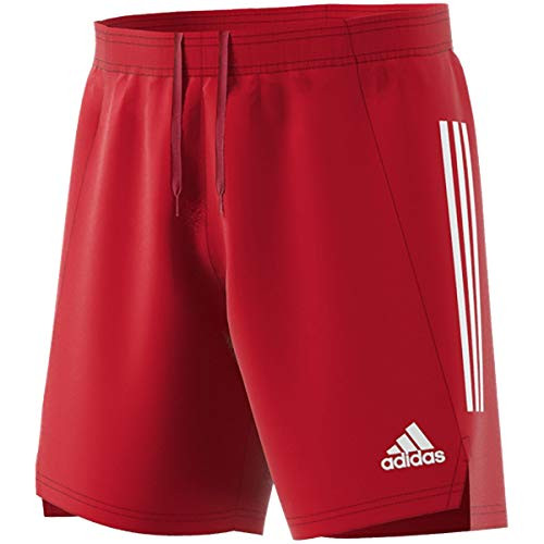 adidas Men's Condivo 21 Shorts- Team Power Red/White- Large
