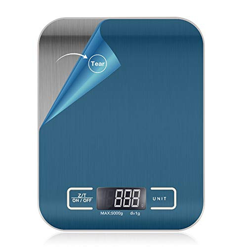 10/5/3Kg Kitchen Scale Stainless Steel Weighing Scale Food Diet Postal Balance Measuring LCD Electronic Scales -A 10kgx1g-