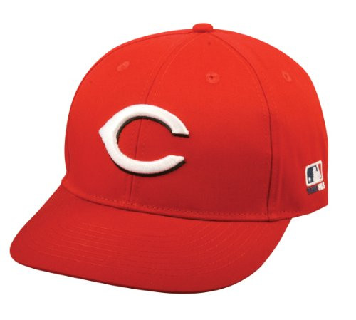 Adult FLAT BRIM Cincinnati Reds Home All Red Hat Cap MLB Adjustable