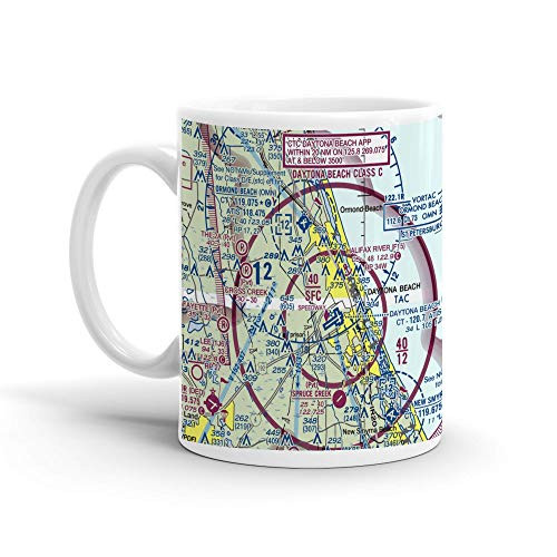 Daytona Beach International Airport- Daytona Beach- FL- USA FAA Sectional Aeronautical Charts Chart Mug- 11oz