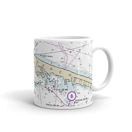 Chart Mugs NJ ICW St M 35 Long Beach Island- 11oz - NOAA Nautical Charts