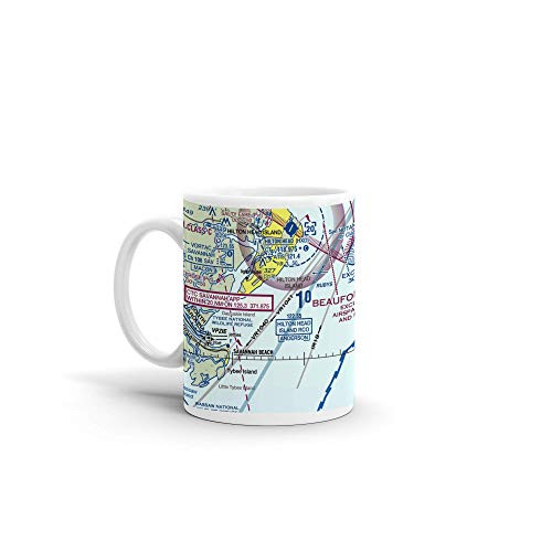 Hilton Head Island- South Carolina- USA FAA Sectional Aeronautical Charts Chart Mug- 11oz