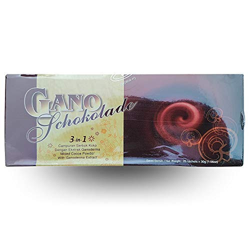 1 Box Gano Excel Gano Schokolade Hot Chocolate with Ganoderma 20 Sachets x 30g