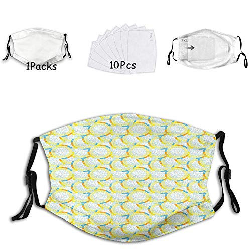 10 filters Fillter Face Cloth For Adults Cold Mouth Dustproof Double Protection Pattern with Natal Astrological Chart Zodiac Signs Planets