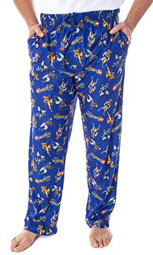 Thundercats Men's Lion-O Cheetara Panthro Tygra Classic Cartoon Character Adult Sleep Lounge Pajama Pants -Large-