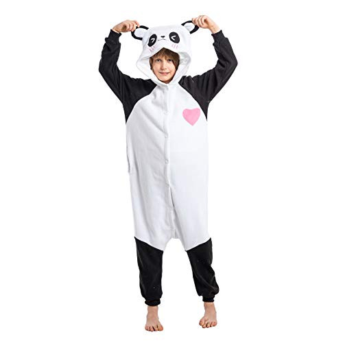 Spooktacular Creations Unisex Child Pajama Plush Onesie One Piece Panda Animal Costume -Large-