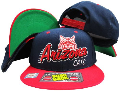 Arizona Wildcats Navy/Red Two Tone Plastic Snapback Adjustable Plastic Snap Back Hat/Cap